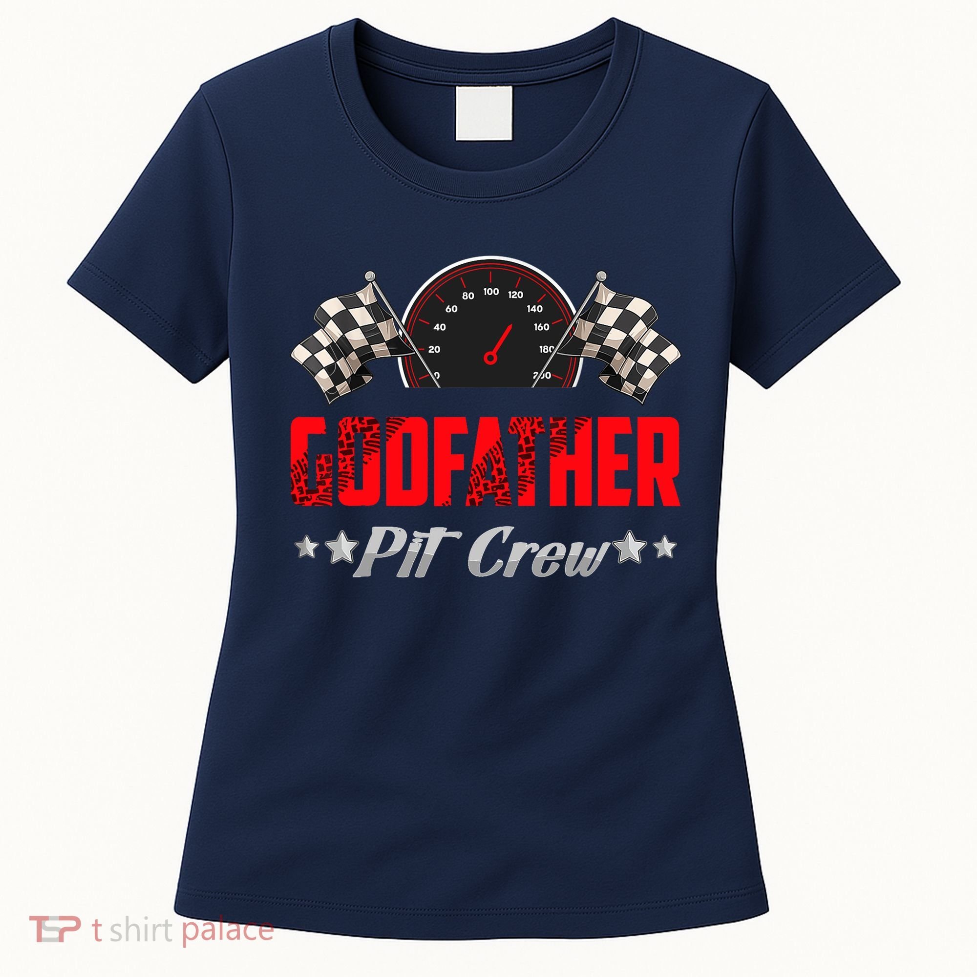 Godfather Pit Crew Birthday Racing Car Family Matching Race Women's T-Shirt