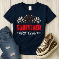 Godfather Pit Crew Birthday Racing Car Family Matching Race Women's T-Shirt thumb 3