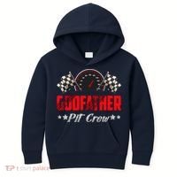 Godfather Pit Crew Birthday Racing Car Family Matching Race Kids Hoodie thumb 0