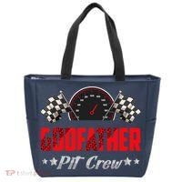 Godfather Pit Crew Birthday Racing Car Family Matching Race Tote Bag thumb 0