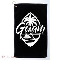 Guam Patch Chamorro Guam Seal Guaian Islander Gift Golf Towel thumb 0