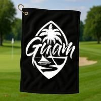 Guam Patch Chamorro Guam Seal Guaian Islander Gift Golf Towel thumb 1