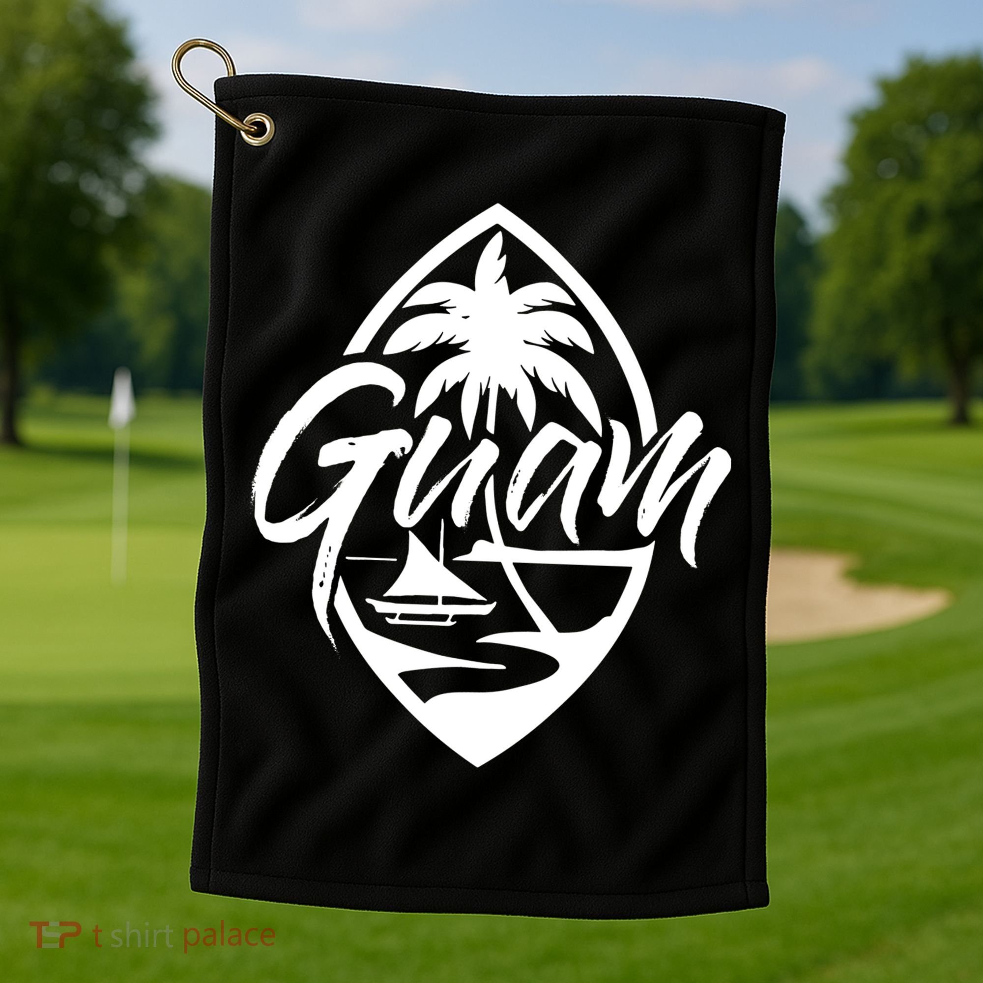 Guam Patch Chamorro Guam Seal Guaian Islander Gift Golf Towel