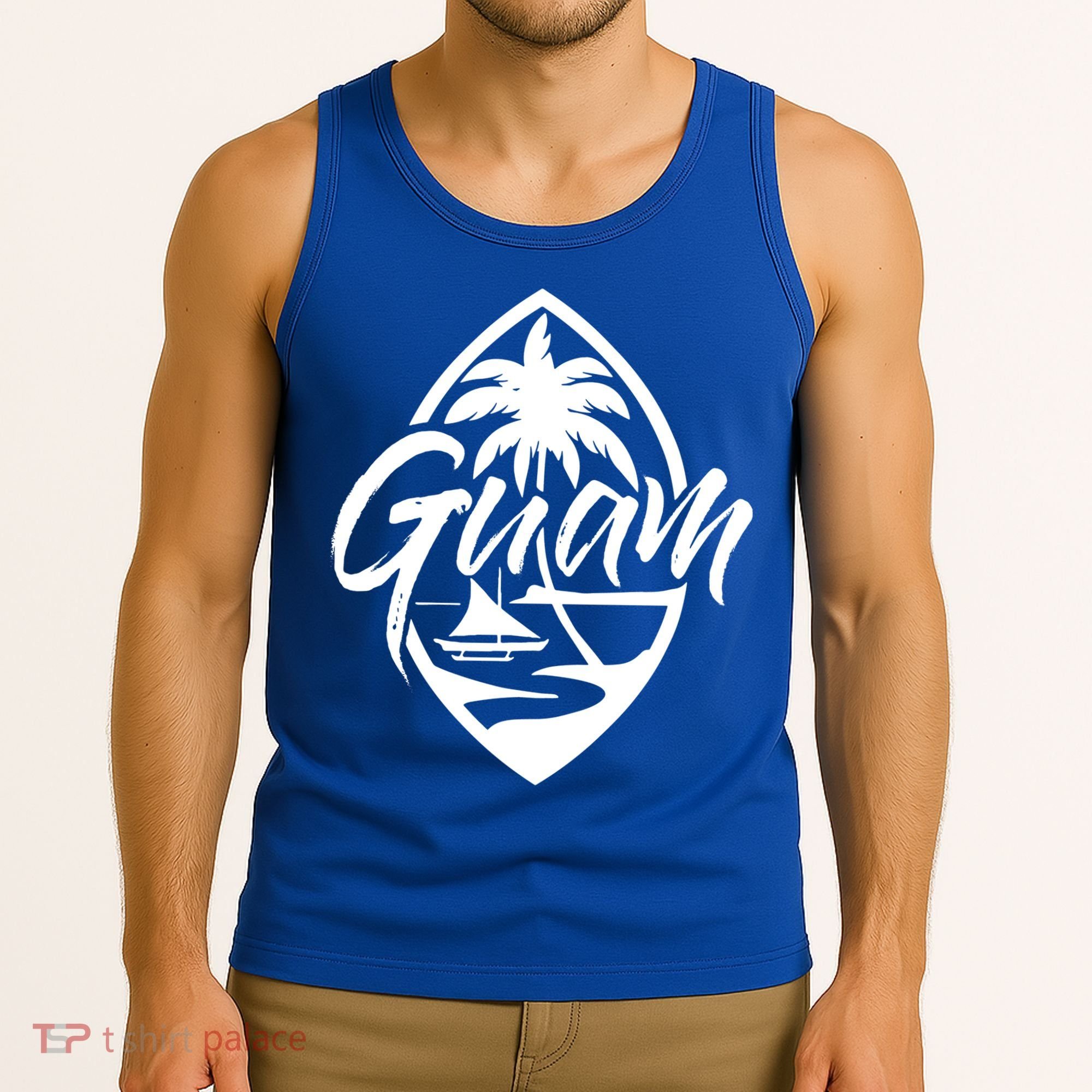 Guam Patch Chamorro Guam Seal Guaian Islander Gift Tank Top