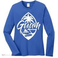 Guam Patch Chamorro Guam Seal Guaian Islander Gift Women's Long Sleeve Shirt thumb 0