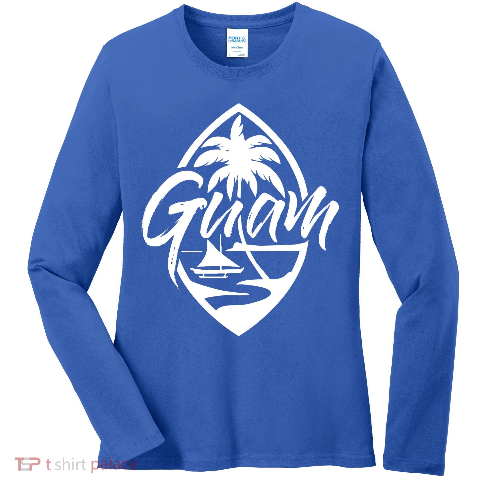 Guam Patch Chamorro Guam Seal Guaian Islander Gift Women's Long Sleeve Shirt