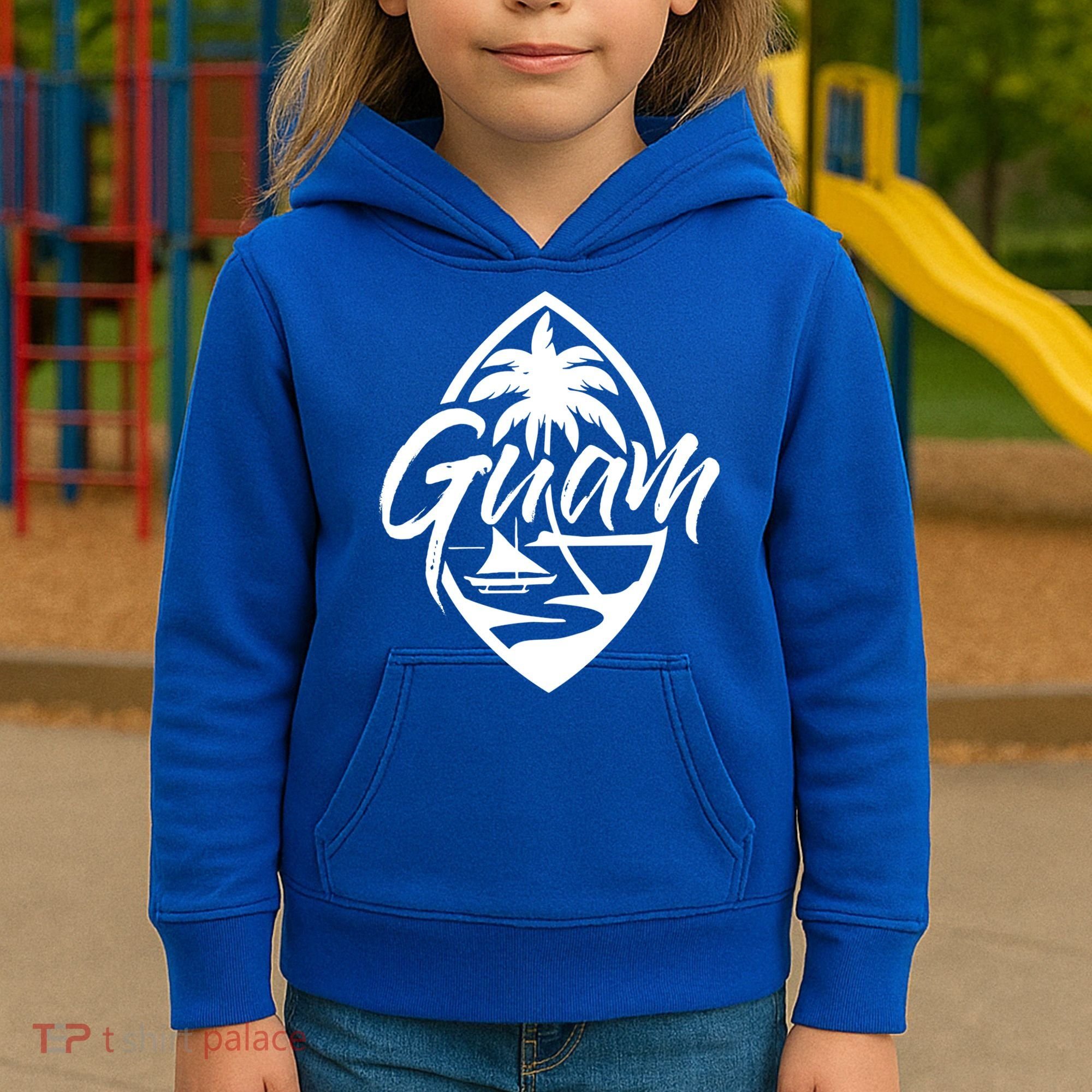 Guam Patch Chamorro Guam Seal Guaian Islander Gift Kids Hoodie