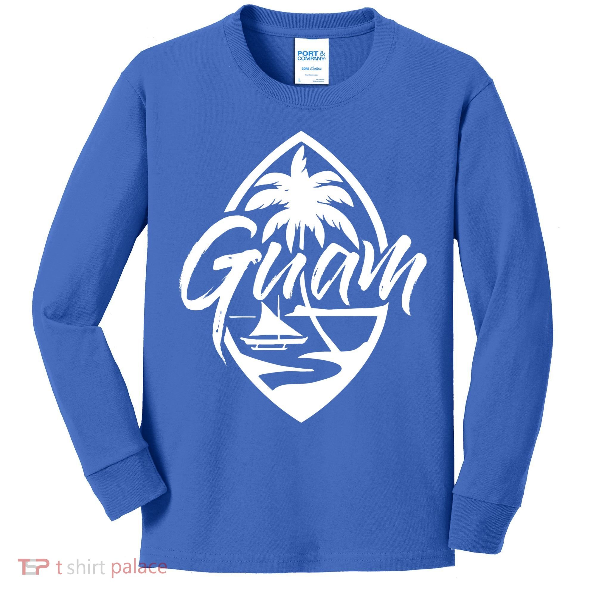 Guam Patch Chamorro Guam Seal Guaian Islander Gift Kids Long Sleeve Shirt