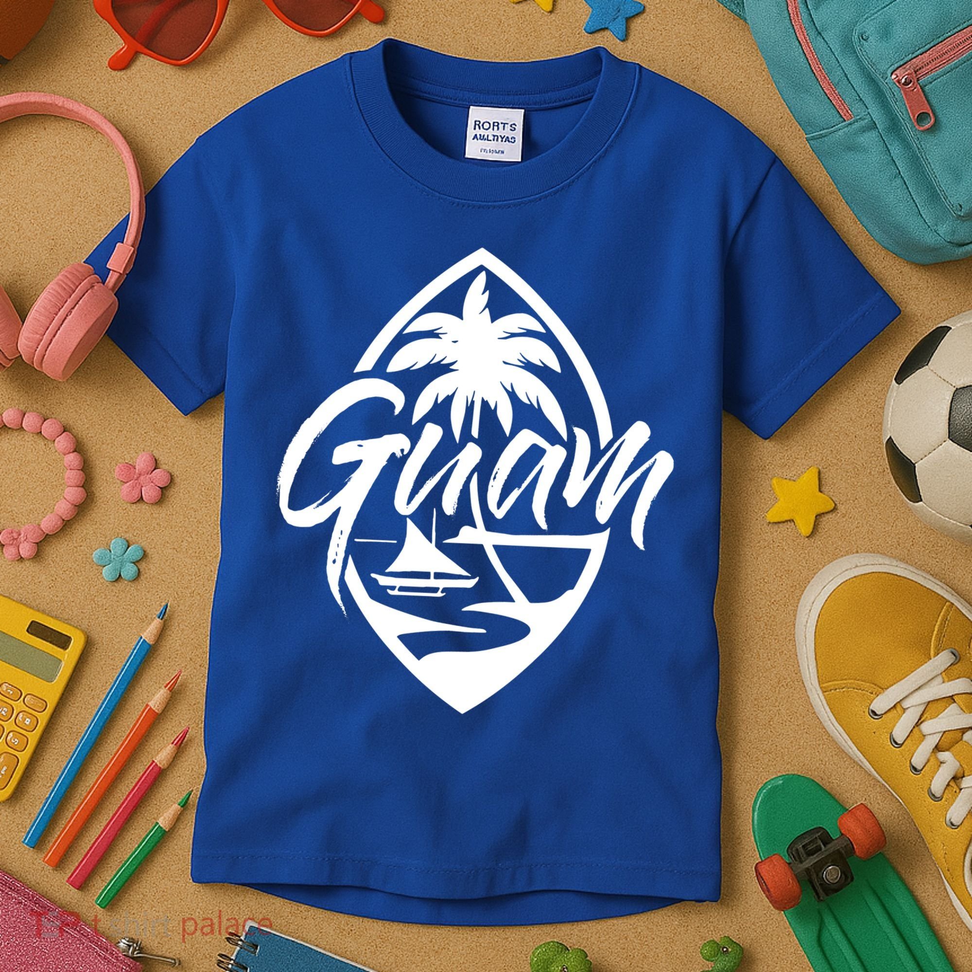 Guam Patch Chamorro Guam Seal Guaian Islander Gift Kids T-Shirt