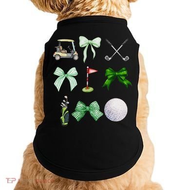Golf Preppy Coquette Watercolor Doggie Tank