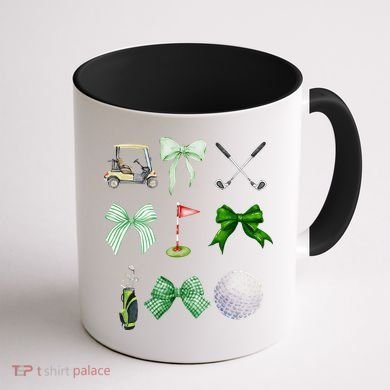 Golf Preppy Coquette Watercolor Coffee Mug back