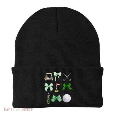 Golf Preppy Coquette Watercolor Beanie