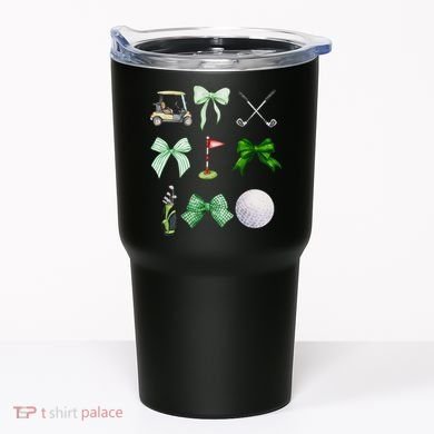 Golf Preppy Coquette Watercolor Tumbler