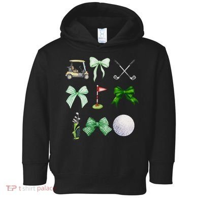 Golf Preppy Coquette Watercolor Toddler Hoodie