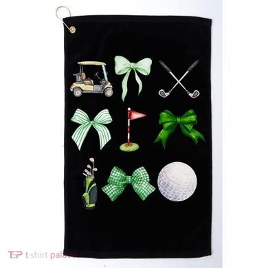 Golf Preppy Coquette Watercolor Golf Towel