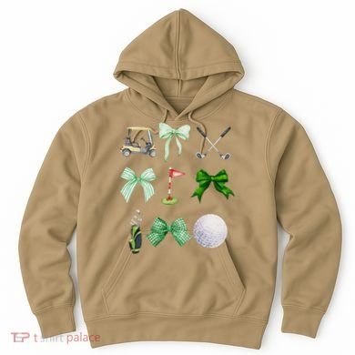 Golf Preppy Coquette Watercolor Hoodie