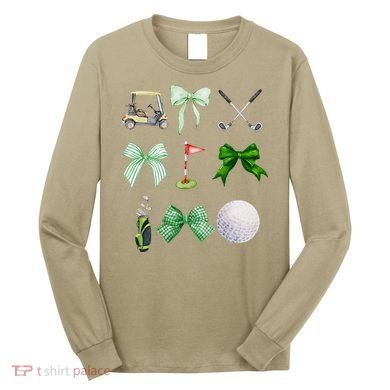 Golf Preppy Coquette Watercolor Long Sleeve Shirt