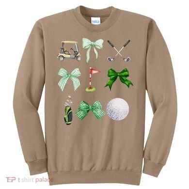 Golf Preppy Coquette Watercolor Sweatshirt