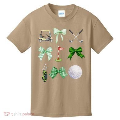 Golf Preppy Coquette Watercolor Kids T-Shirt