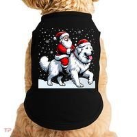 Great Pyrenees Christmas Santa Christmas Great Pyrenees Cute Gift Doggie Tank thumb 0