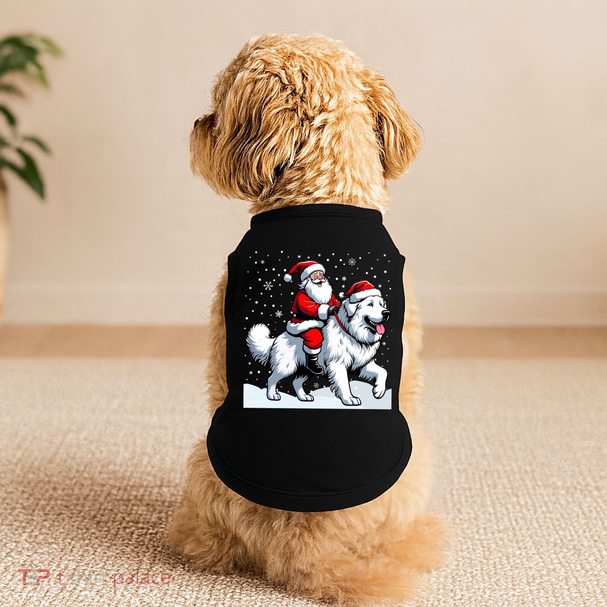 Great Pyrenees Christmas Santa Christmas Great Pyrenees Cute Gift Doggie Tank