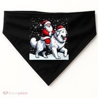 Great Pyrenees Christmas Santa Christmas Great Pyrenees Cute Gift USA-Made Doggie Bandana thumb 0