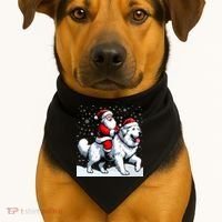 Great Pyrenees Christmas Santa Christmas Great Pyrenees Cute Gift USA-Made Doggie Bandana thumb 1