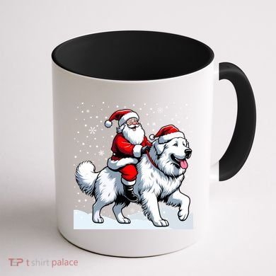 Great Pyrenees Christmas Santa Christmas Great Pyrenees Cute Gift Coffee Mug back