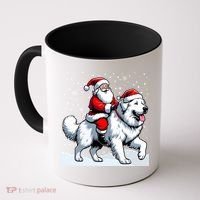 Great Pyrenees Christmas Santa Christmas Great Pyrenees Cute Gift Coffee Mug thumb 0