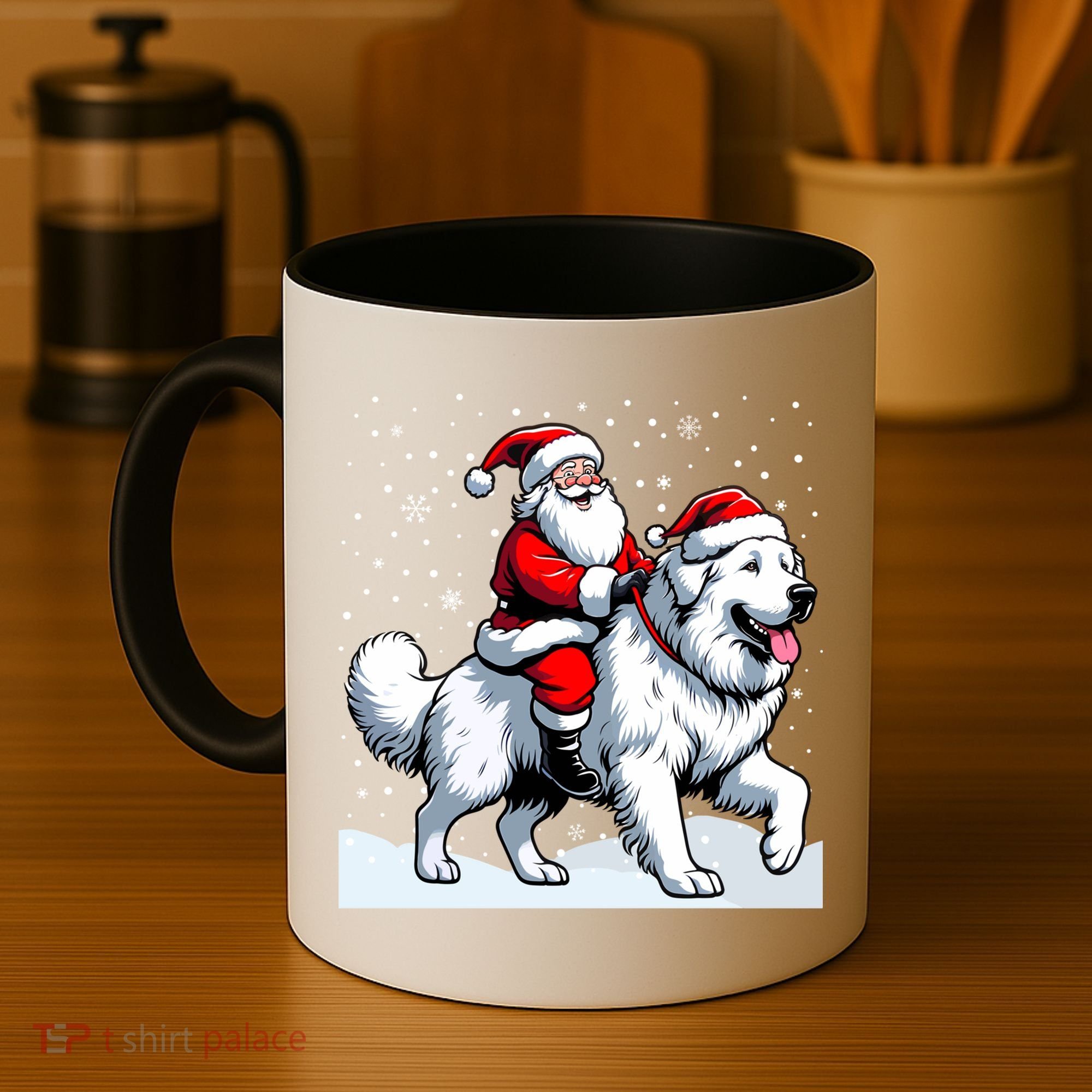 Great Pyrenees Christmas Santa Christmas Great Pyrenees Cute Gift Coffee Mug