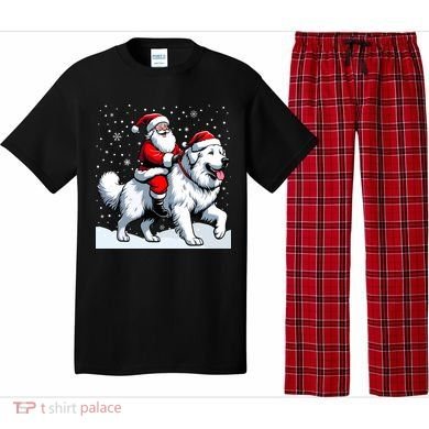 Great Pyrenees Christmas Santa Christmas Great Pyrenees Cute Gift Pajama Set