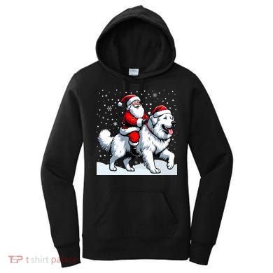 Great Pyrenees Christmas Santa Christmas Great Pyrenees Cute Gift Women's Hoodie
