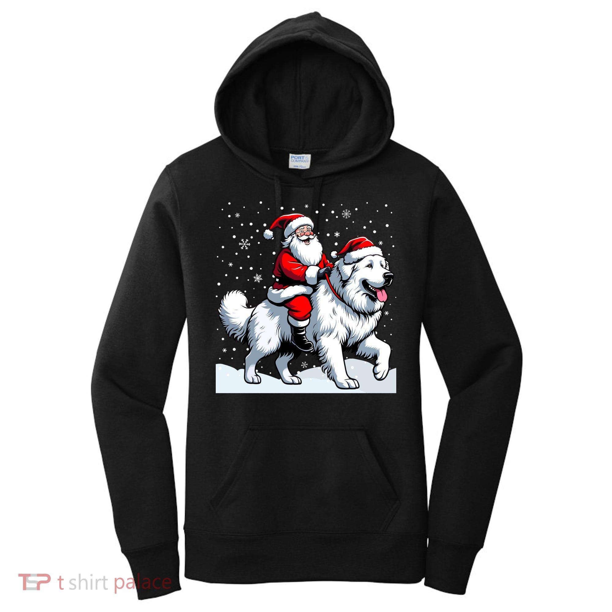 Great Pyrenees Christmas Santa Christmas Great Pyrenees Cute Gift Women's Hoodie