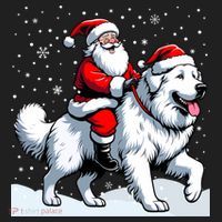 Great Pyrenees Christmas Santa Christmas Great Pyrenees Cute Gift Golf Towel thumb 3