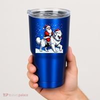 Great Pyrenees Christmas Santa Christmas Great Pyrenees Cute Gift Tumbler thumb 2