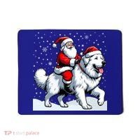 Great Pyrenees Christmas Santa Christmas Great Pyrenees Cute Gift Mousepad thumb 0
