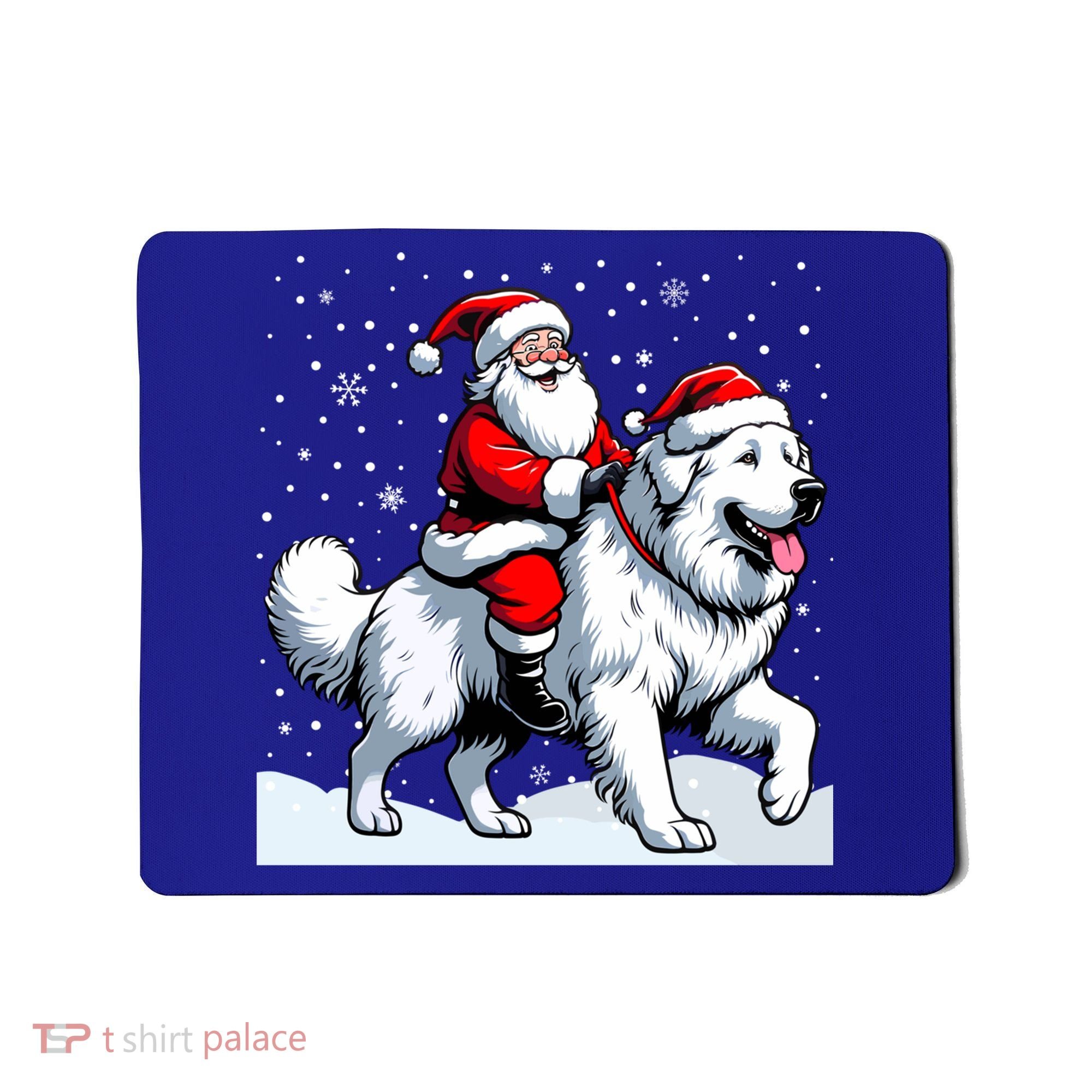 Great Pyrenees Christmas Santa Christmas Great Pyrenees Cute Gift Mousepad