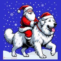Great Pyrenees Christmas Santa Christmas Great Pyrenees Cute Gift Mousepad thumb 1
