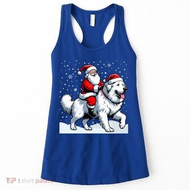 Great Pyrenees Christmas Santa Christmas Great Pyrenees Cute Gift Women's Tank Top