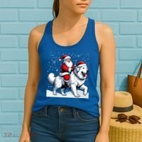 Great Pyrenees Christmas Santa Christmas Great Pyrenees Cute Gift Women's Tank Top thumb 2
