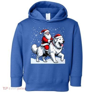 Great Pyrenees Christmas Santa Christmas Great Pyrenees Cute Gift Toddler Hoodie