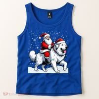 Great Pyrenees Christmas Santa Christmas Great Pyrenees Cute Gift Tank Top thumb 2