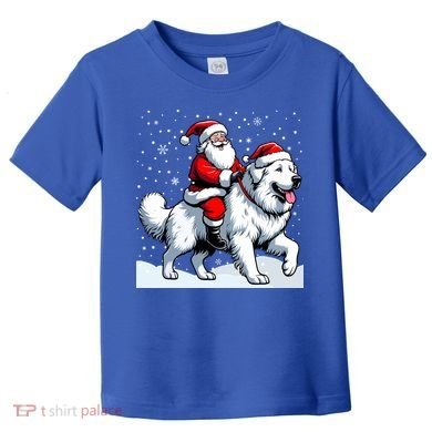 Great Pyrenees Christmas Santa Christmas Great Pyrenees Cute Gift Toddler T-Shirt