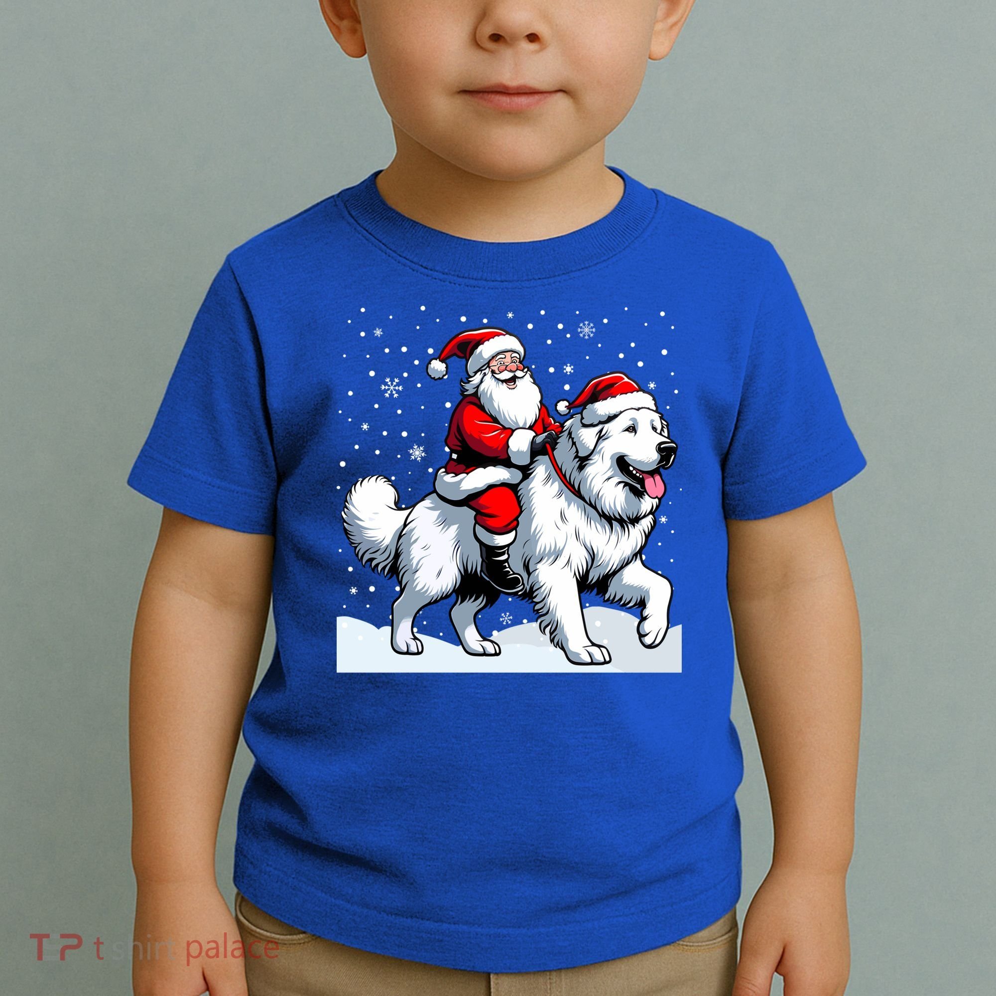 Great Pyrenees Christmas Santa Christmas Great Pyrenees Cute Gift Toddler T-Shirt