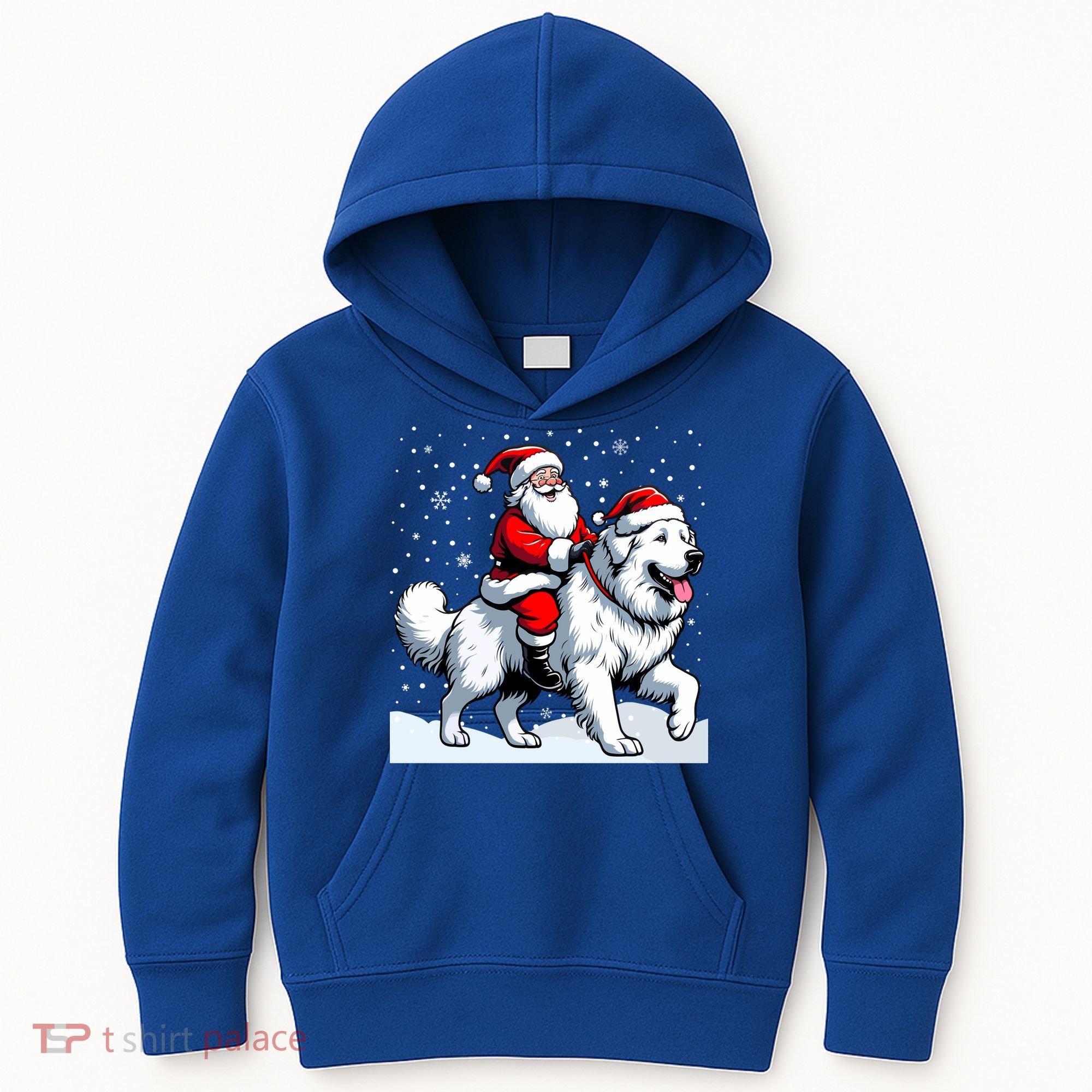 Great Pyrenees Christmas Santa Christmas Great Pyrenees Cute Gift Kids Hoodie
