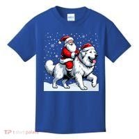 Great Pyrenees Christmas Santa Christmas Great Pyrenees Cute Gift Kids T-Shirt thumb 0