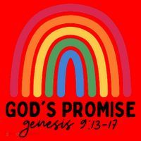 Gods Promise Christian Rainbow Santa Hat thumb 1