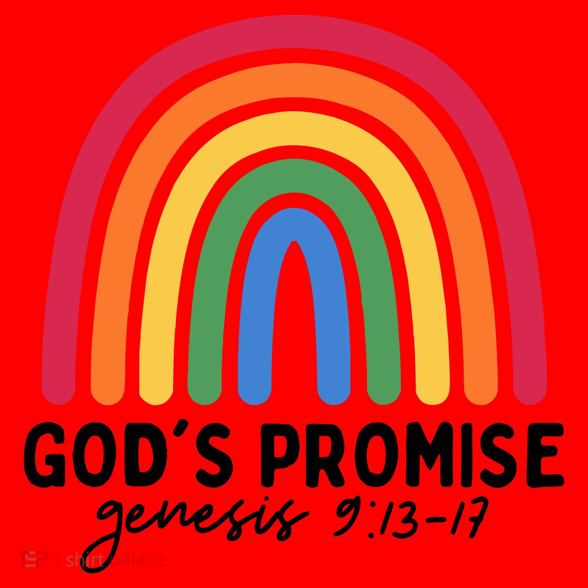 Gods Promise Christian Rainbow Santa Hat