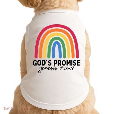 Gods Promise Christian Rainbow Doggie Tank