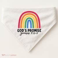 Gods Promise Christian Rainbow USA-Made Doggie Bandana thumb 0
